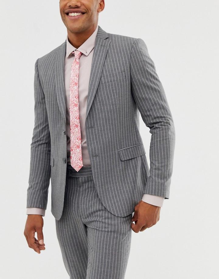 Asos Design Slim Fit Bright Pink Tie - Pink