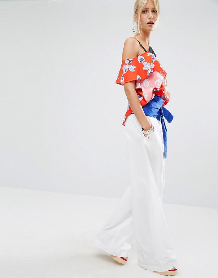 Sportmax Code Samuele Volume Bow Pants - White