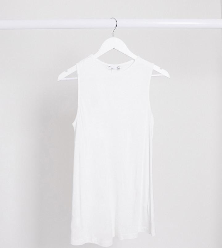 Asos Design Maternity Oversized Longline Swing Tank In White