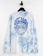 Vans X Parks Project Get Lost Long Sleeve T-shirt In Blue Tie Dye-multi