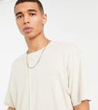 Reclaimed Vintage Inspired Relaxed Organic Cotton T-shirt In Ecru-white