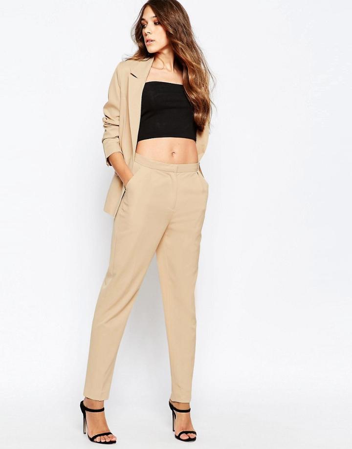 Neon Rose Cigarette Pant - Nude