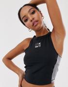 Nike Training Crop Tank In Black And Gray
