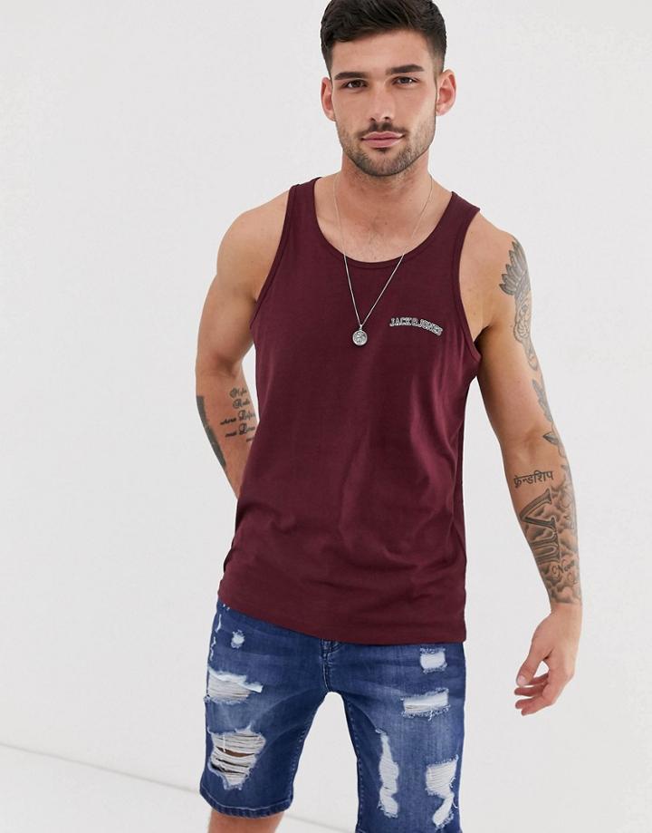 Jack & Jones Logo Tank-red