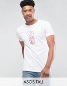 Asos Tall T-shirt With Do Not Disturb Print - White