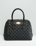 Aldo Quilted Dome Tote Bag - Black