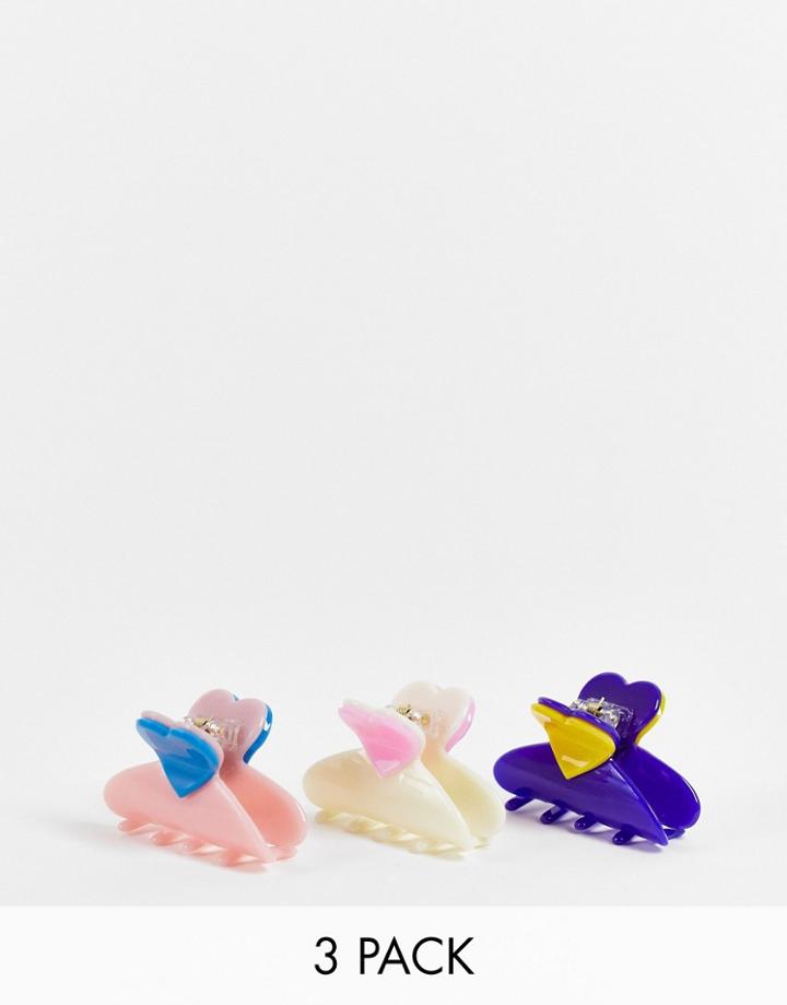 Pieces Valentines 3 Pack Heart Acrylic Hair Sharks In Multi
