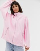 Weekday Micro Fleece Jacket In Bubble Pink