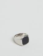 Vitaly Silver Vaurus Signet Ring In Stainless Steel - Silver