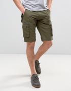 Solid Cargo Shorts - Green