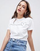 Asos Design T-shirt With Clean Heart Print-white