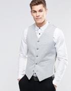 Asos Skinny Vest In Jersey In Gray - Gray