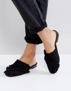 Asos Lakeshore Ruffle Ballet Flats - Black