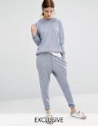 Stitch & Pieces Knitted Joggers - Blue