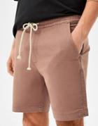 Bershka Woven Shorts In Washed Pink