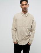 Jack & Jones Vintage Shirt In Slim Fit With Military Pockets - Beige