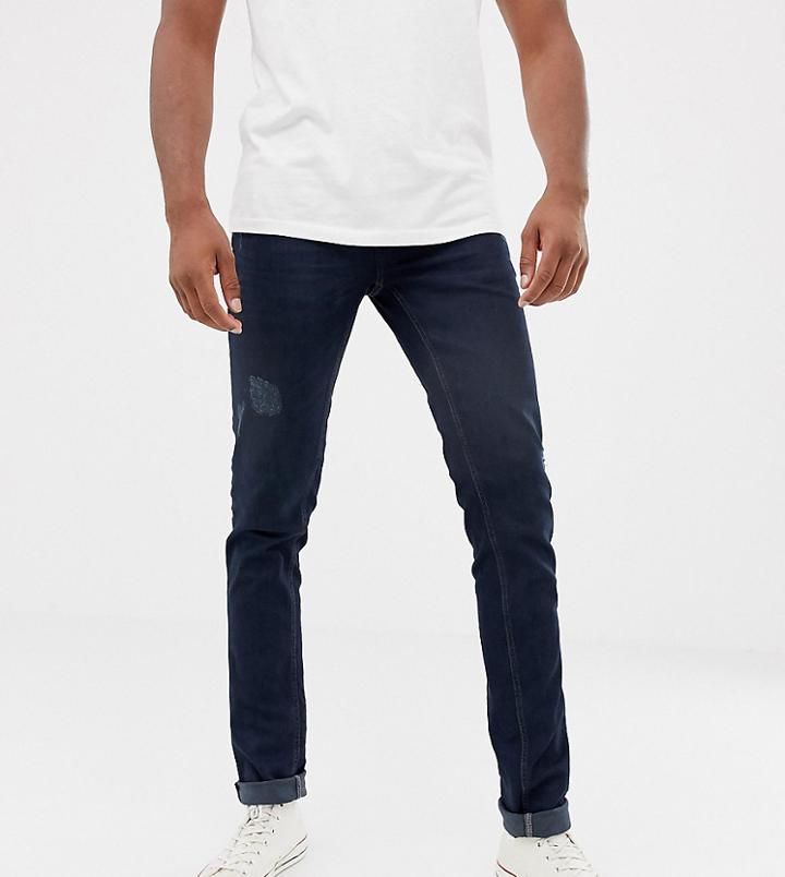 Blend Tall Cirrus Skinny Jeans In Darkwash Blue - Navy