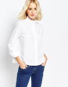 Asos Frill Neck White Shirt - White