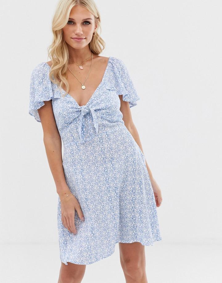 Stradivarius Dress In Blue - Blue