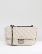 Marc B Quilted Shoulder Bag In Gray - Gray