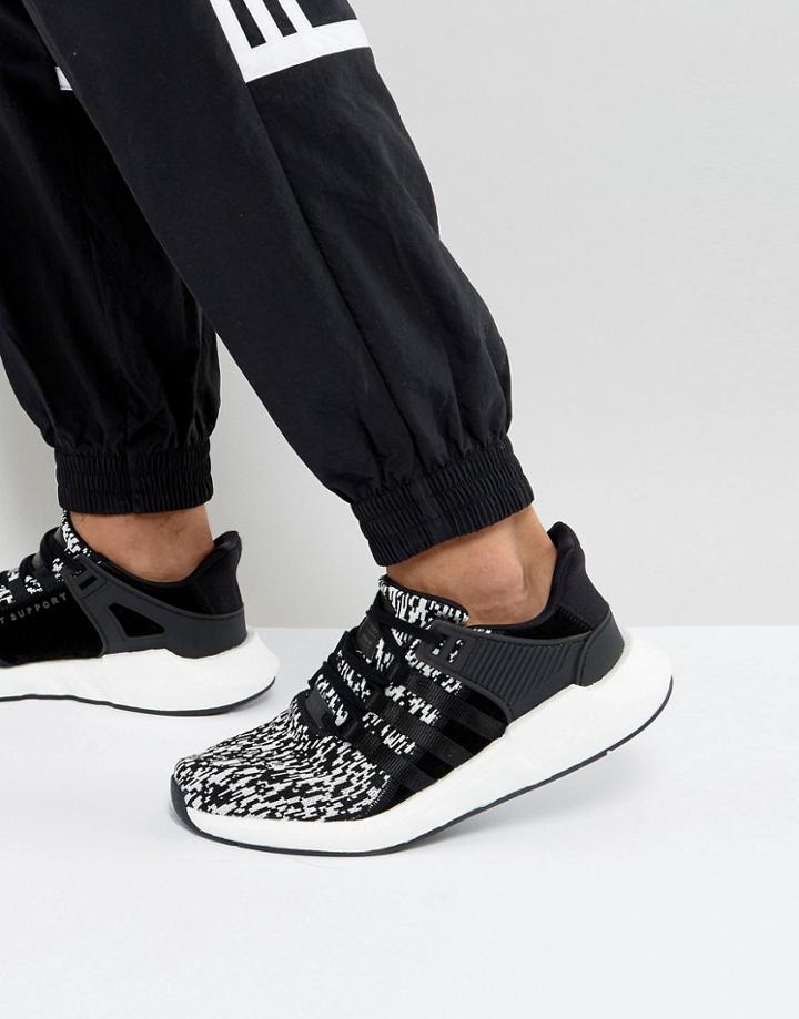 Adidas Originals Eqt Support 93/17 Sneakers In Black Bz0584 - Black