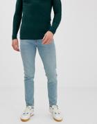 Asos Design Skinny Jeans In Vintage Greencast - Gray