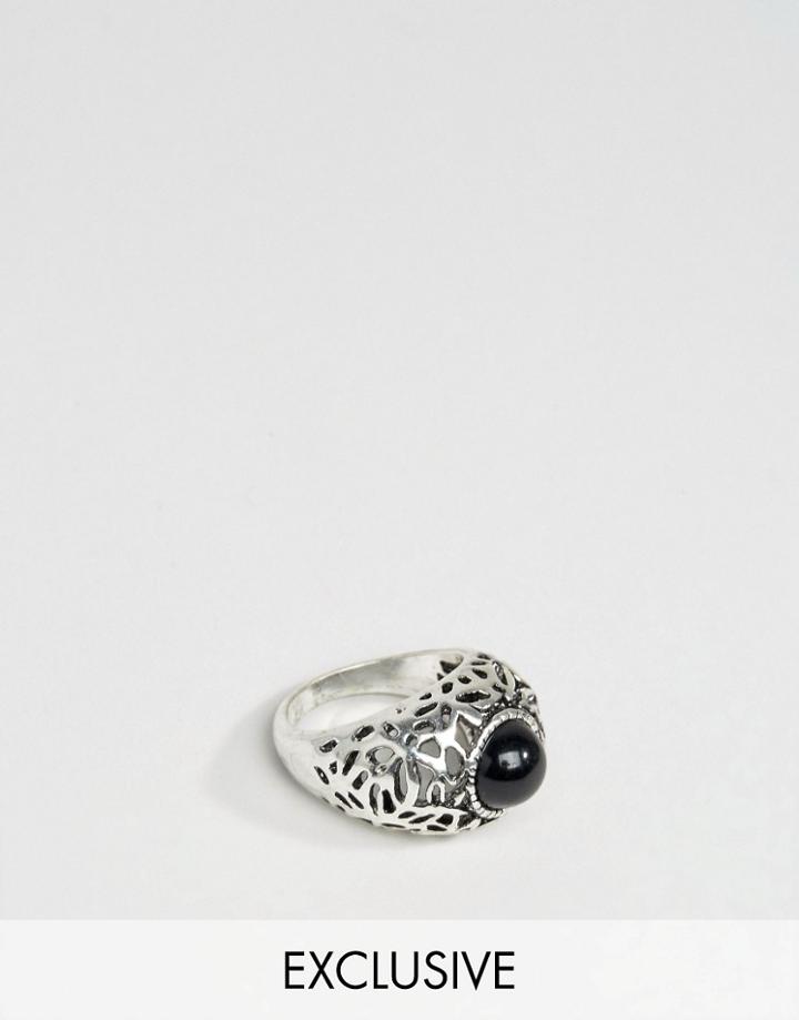 Designb London Stone Ring In Silver - Silver
