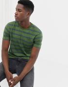 J.crew Mercantile Slim Fit Asher Stripe T-shirt In Green - Green