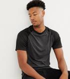 D-struct Tall Raglan Mesh Sleeve T-shirt - Black