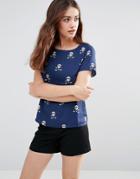 Sugarhill Boutique Brittany Hot Air Balloon Top - Navy
