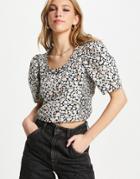 Levi's Prairie Puff Sleeve Blouse In Dark Floral-multi