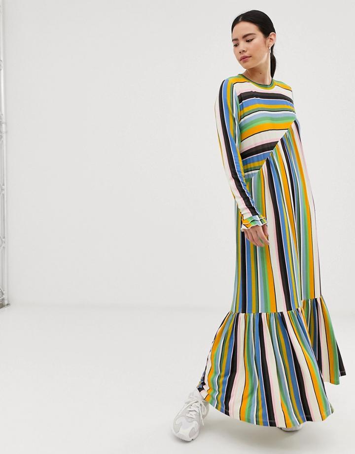 Mads Norgaard Forever Stripe Midaxi Dress - Multi
