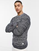 Jack & Jones Originals Sweater In Fine Stripe Navy-multi