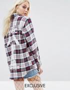Reclaimed Vintage Checked Shirt With Tupac Back Panel - Multi