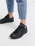 Converse Chuck Taylor All Star Ox Leather Sneakers In Black Mono