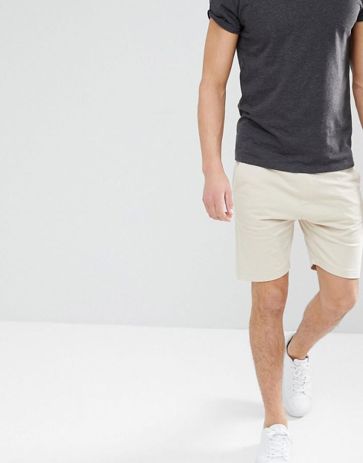 D-struct Basic Jersey Shorts - Stone