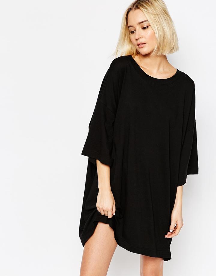 Weekday Huge T-shirt Dress - Black