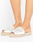 Pull & Bear Stud Detail Sliders - White