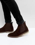 Walk London Darcy Suede Chelsea Boots In Brown - Brown