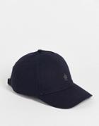 French Connection Cap In Marine And Gunmetal-blues