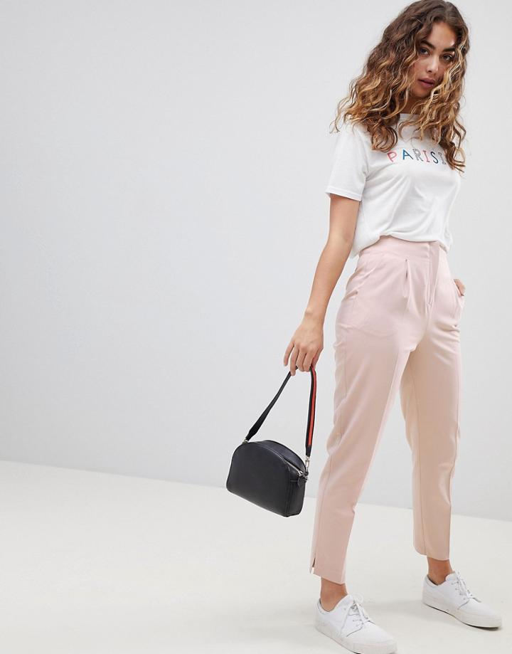 Asos Design Mix & Match Cigarette Pants-pink