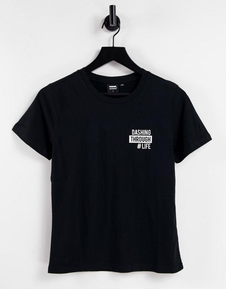 Dr Denim Luna Logo T-shirt In Black