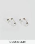 Reclaimed Vintage Inspired Hoop Earrings In Sterling Silver - Silver