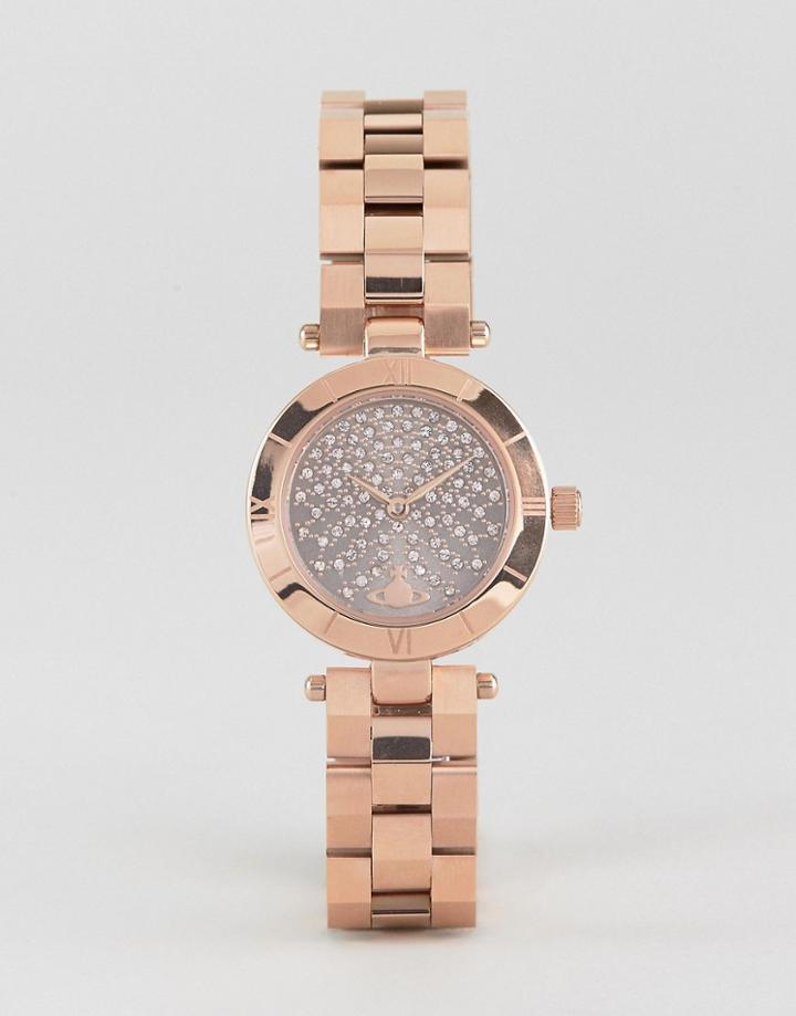 Vivienne Westwood Vv092chrs Bracelet Watch In Gold - Silver