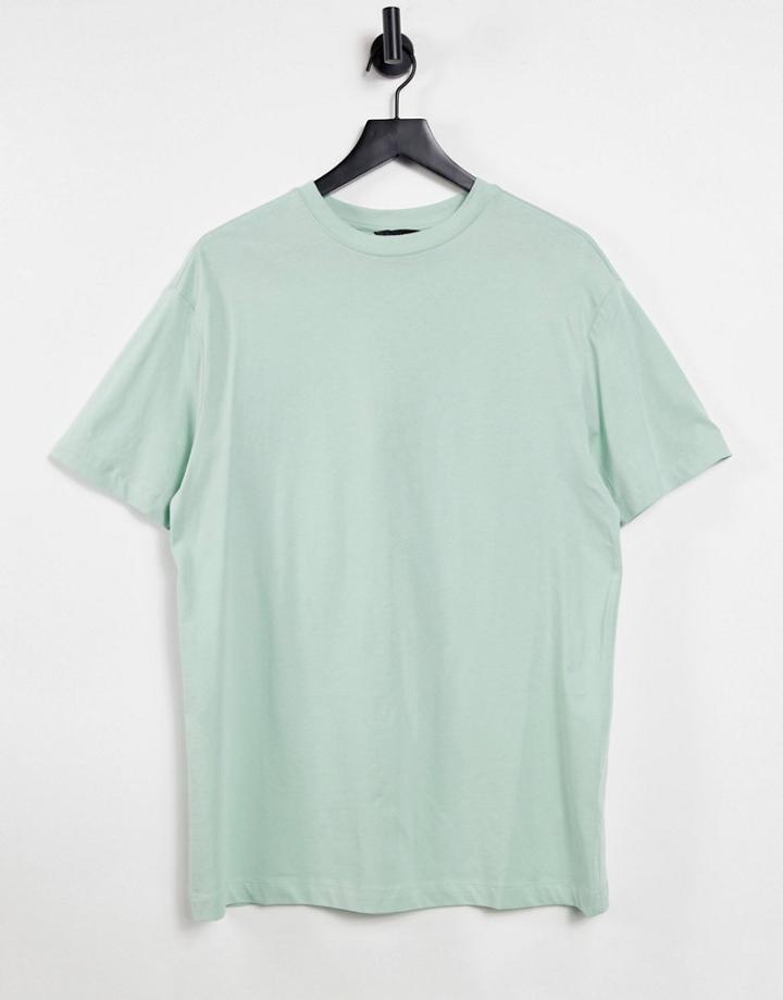 New Look Boyfriend T-shirt In Light Green-grey