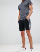 Brave Soul Fitted Shorts With Tapping - Black