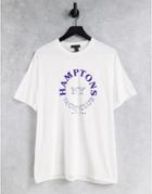 New Look Oversized T-shirt With Monaco Print In White