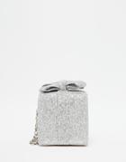 Asos Bow Box Bag - Silver