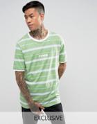 Puma Retro Stripe T-shirt In Green Exclusive To Asos - Green