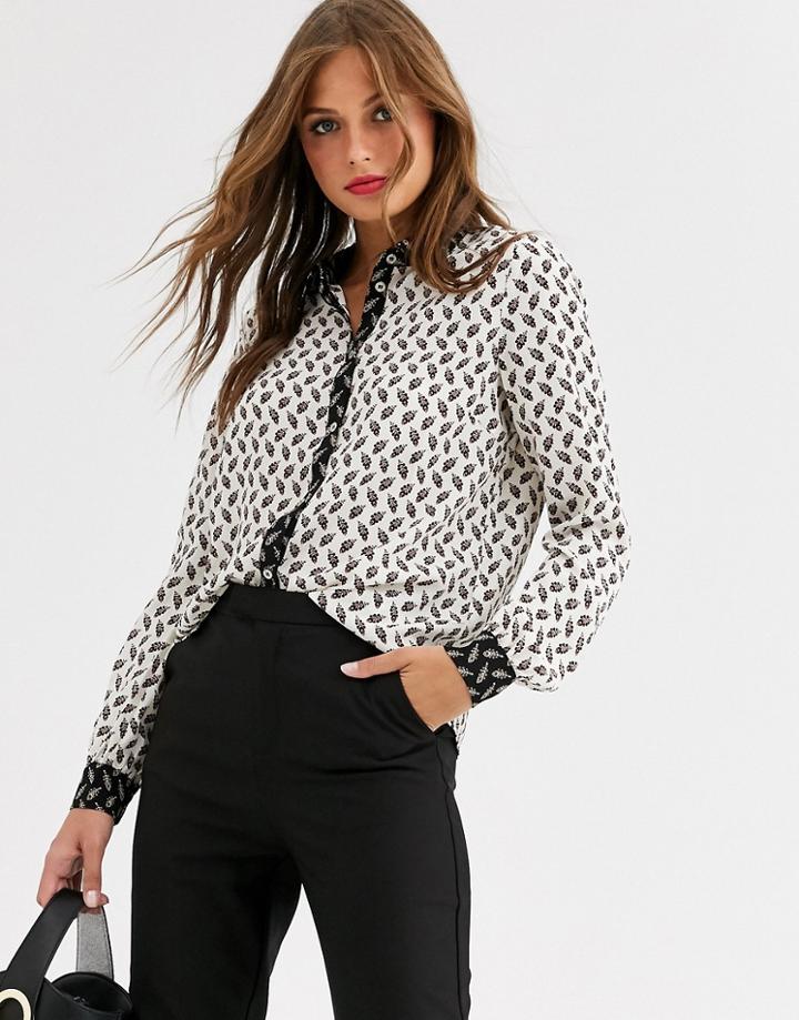 Vila Shirt In In Mix Paisley Print